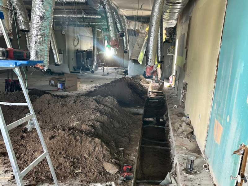 Project Update: Underground Piping Underway at Meadows Family Dentistry